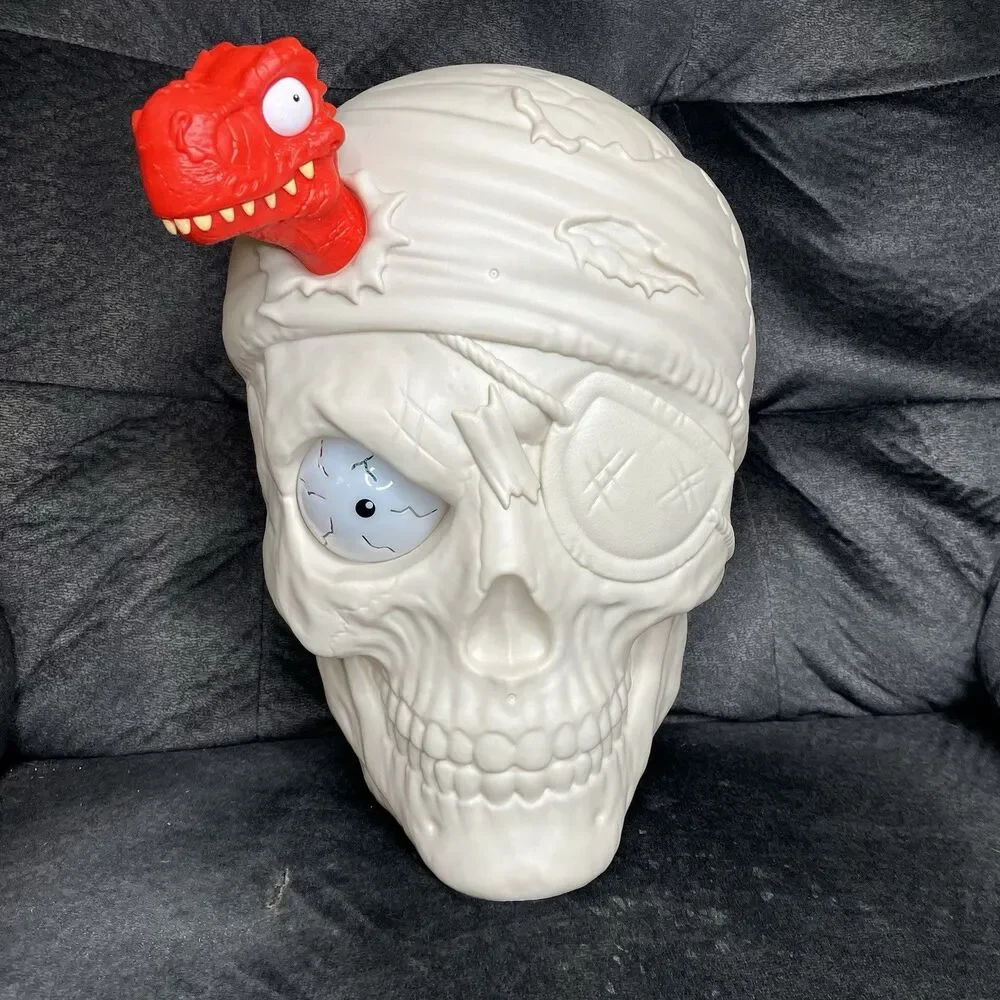 Zuru Large Halloween Plastic Skull And Dinosaur Lights & Sounds 12.5”x 9